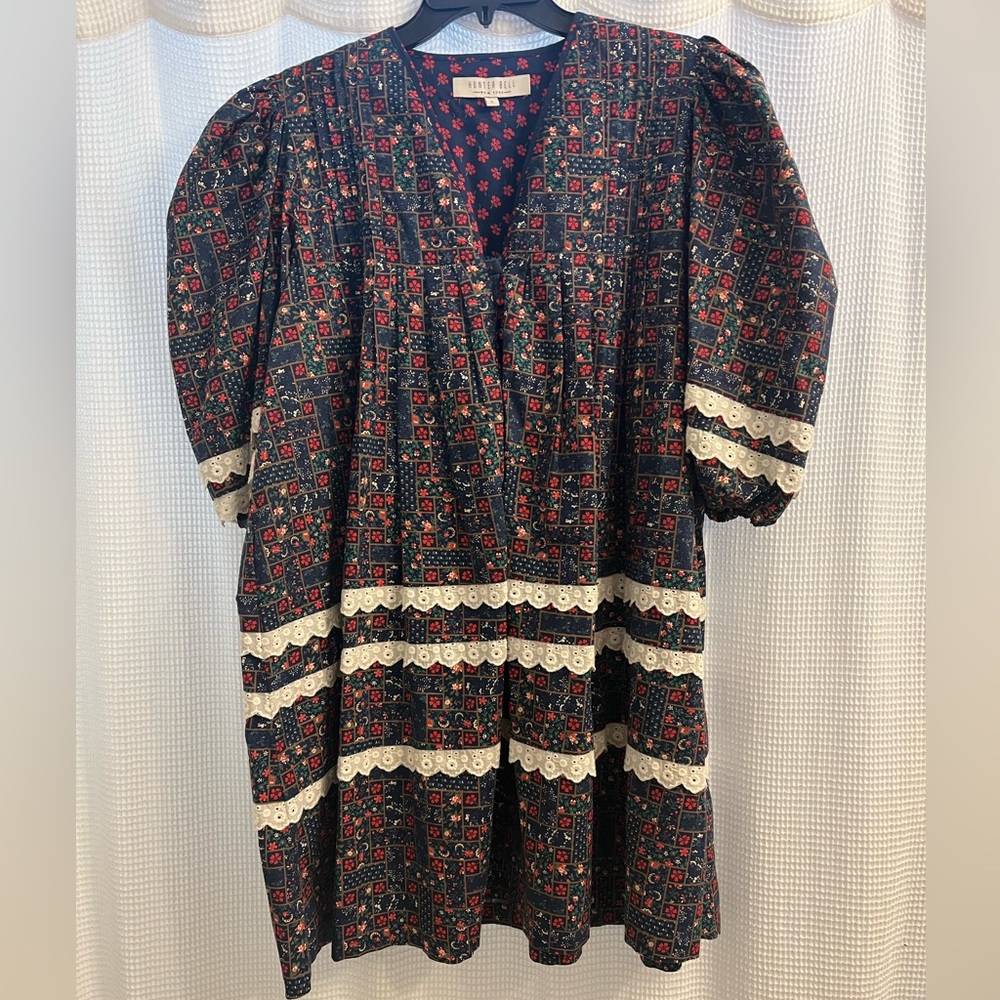 Hunter Bell Jenkins Dress - Vintage Patchwork Size L - Picture 8 of 11